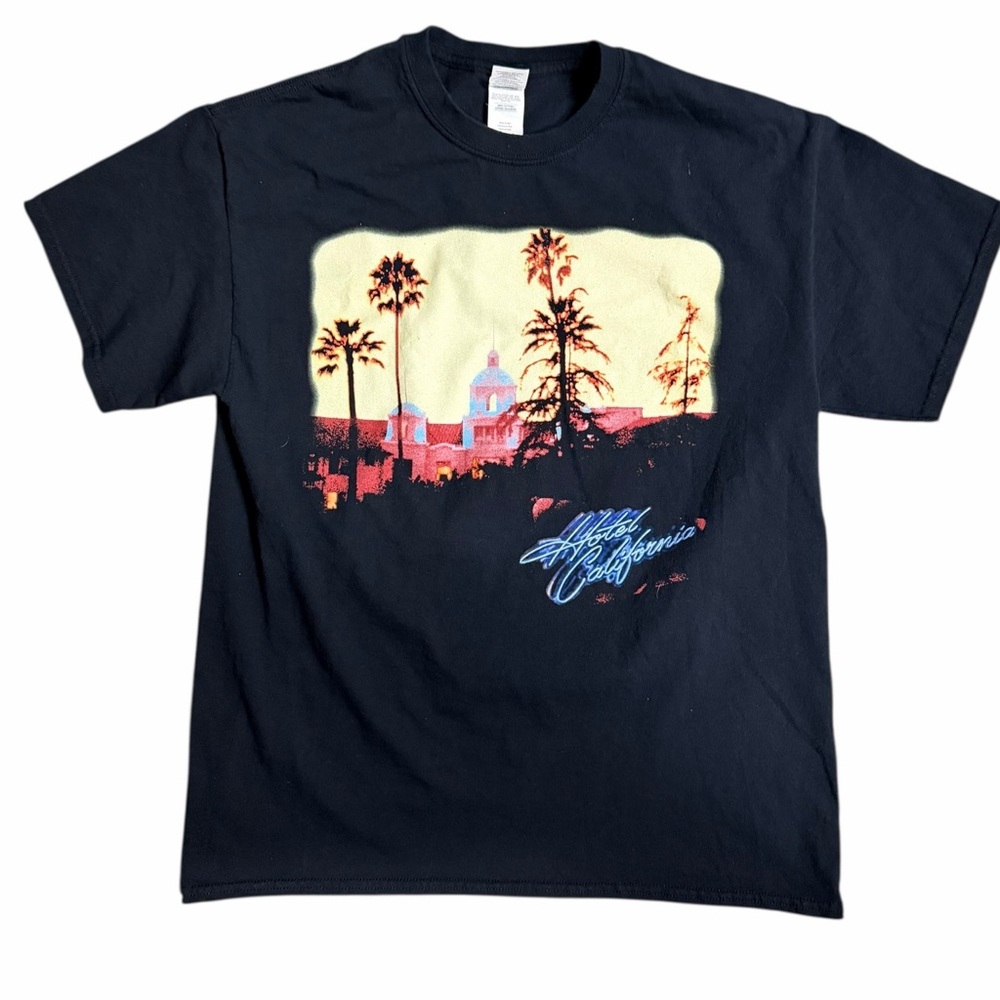 Eagles Hotel California 2018 Tour T-Shirt Black Large Double Sided T-shirt